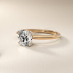Classic Four Prong Solitaire Engagement Ring in 14K Yellow Gold