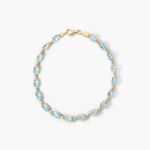 Blue Topaz Line Bracelet In 14K Yellow Gold By James Allen