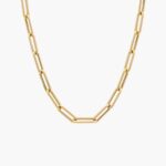18" Medium Paperclip Necklace in 14k Italian Yellow Gold (4 mm)