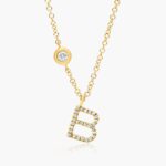 Initial B Diamond Necklace In 14K Yellow Gold By James Allen